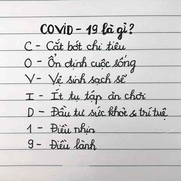 Cái tên covid-19 được mọi người cắt ra từng từ